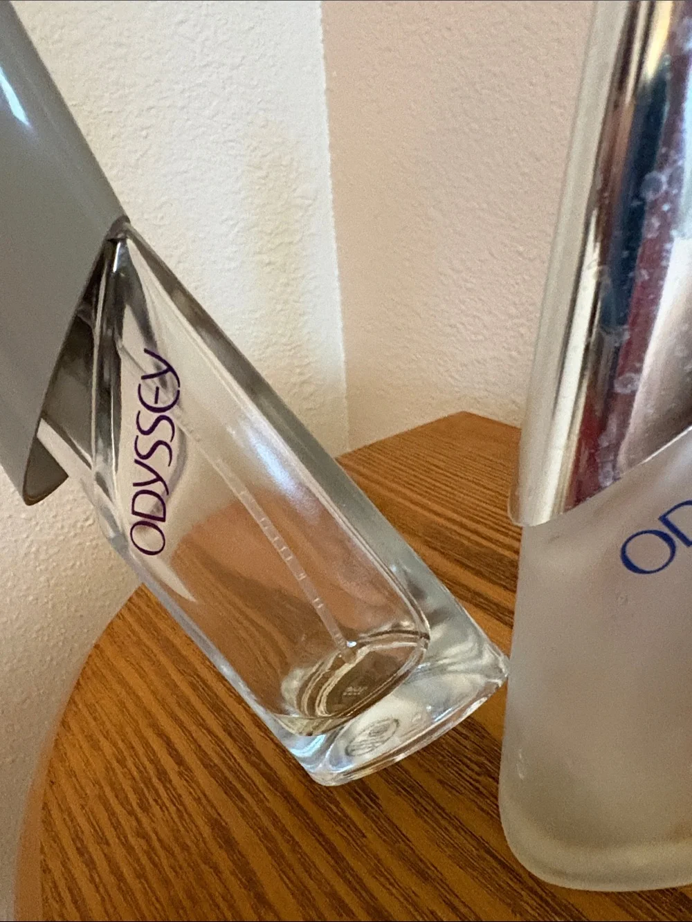Vintage Avon Odyssey frosted and clear empty bottles
